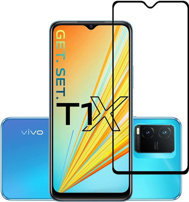 Bodoma Edge To Edge Tempered Glass for Vivo T1X 4G(Pack of 1)
