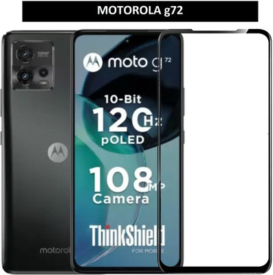 DSCASE Edge To Edge Tempered Glass for MOTOROLA g72(Pack of 1)