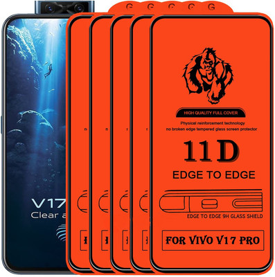 9H Edge To Edge Tempered Glass for Vivo V17 Pro(Pack of 5)(Pack of 5)
