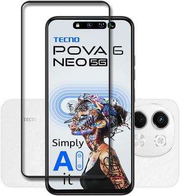 INFINITYWORLD Edge To Edge Tempered Glass for Tecno Pova 6 Neo, Tecno Pova 6 Neo 5G(Pack of 1)