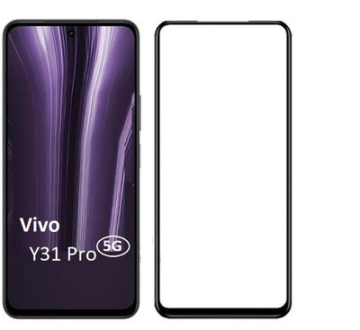 FwellT Edge To Edge Tempered Glass for Vivo Y31 Pro 5G(Pack of 1)