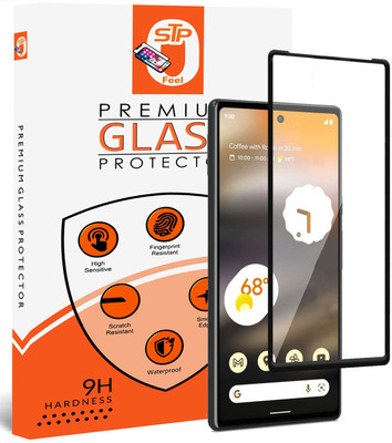 STP FEEL Edge To Edge Tempered Glass for Google Pixel 6 Advanced Black Border Screen Protector Guard(Pack of 1)