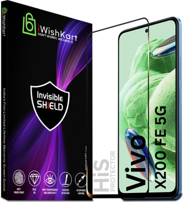 iWishKart Edge To Edge Tempered Glass for vivo X200 FE 5G, vivo X200 FE, Premium Privacy Military grade Edge to Edge Premium gorilla glass with Self Installation Guide - Wet & Dry wipes, Dust Absorber [With Warranty](Pack of 1)