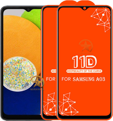 SEVEN7STAR Edge To Edge Tempered Glass for Samsung Galaxy A03(Pack of 2)