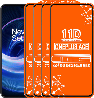 CYOR Edge To Edge Tempered Glass for ONEPLUS ACE(Pack of 4)