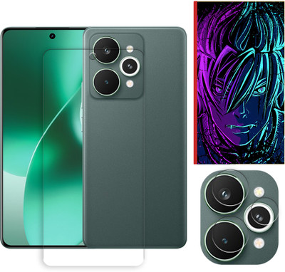SOMTONE Edge To Edge Tempered Glass for Realme 15 Pro 5G Tempered Glass Screen Protector | Anti-Scratch | Edge to Edge Full Coverage | 9H Hardness ( 1 FRONT SCREEN GUARD + 1 CAMERA LENS PROTECTOR + 1 FREE BACK EMBOSSED SKIN002 )(Pack of 1)