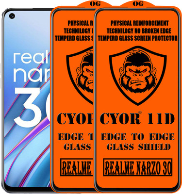 CYOR Edge To Edge Tempered Glass for REALME NARZO 30(Pack of 2)