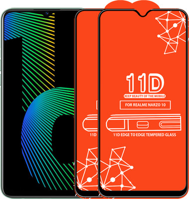 Qyist Edge To Edge Tempered Glass for Realme Narzo 10(Pack of 2)