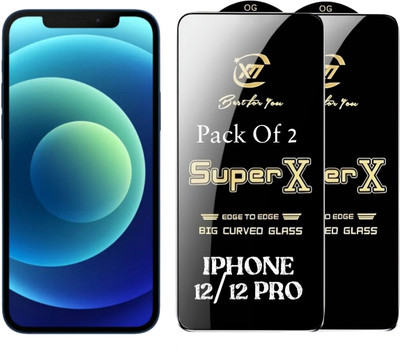 Viomshield Edge To Edge Tempered Glass for iPhone 12, iPhone 12 pro, Apple iPhone 12 pro(Pack of 2)