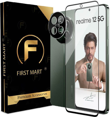 FIRST MART Edge To Edge Tempered Glass for Realme 12 5G, Realme 12, ( 1 OG Edge To Edge Screen Guard and 1 Camera Lens Protector )(Pack of 2)