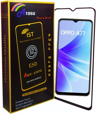 ARASU Edge To Edge Tempered Glass for OPPO mobile A56(5G),A57(5G),A58,A58x,A77(4G,5G),A77s,A78(5G)(Pack of 1)