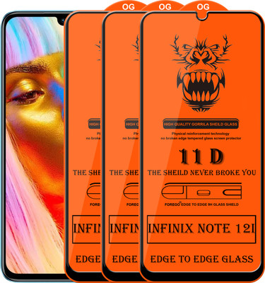 Forego Edge To Edge Tempered Glass for Infinix Note 12i(Pack of 3)