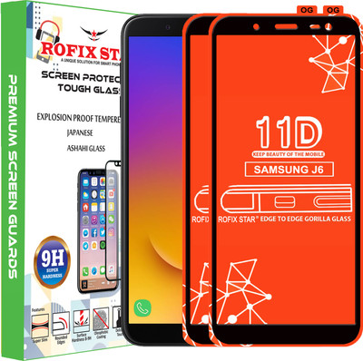 Rofix star Edge To Edge Tempered Glass for Samsung Galaxy J6(Pack of 2)
