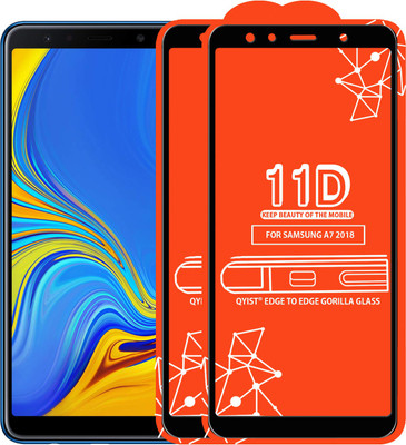 Qyist Edge To Edge Tempered Glass for Samsung Galaxy A7 2018 Edition(Pack of 2)