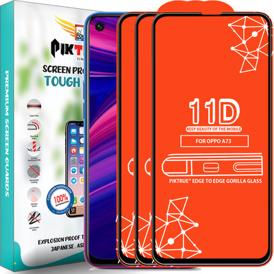 PikTrue Edge To Edge Tempered Glass for Oppo A73 5G(Pack of 3)