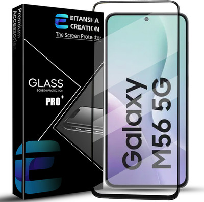 EITANSHA CREATION Edge To Edge Tempered Glass for Samsung Galaxy M56 5G, Samsung Galaxy M56(Pack of 1)