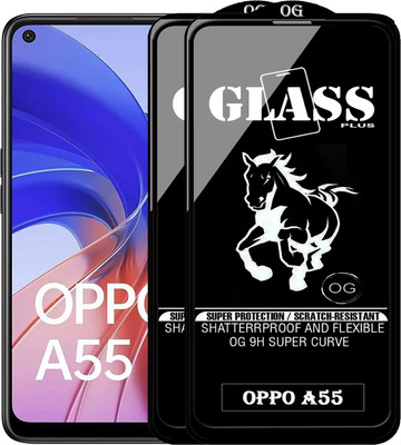 PFOAM Edge To Edge Tempered Glass for OPPO A55(Pack of 2)