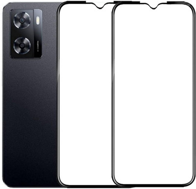 HIE POWER Edge To Edge Tempered Glass for Oppo A57 (2022)- | Bubble Free Installation |(Pack of 2)