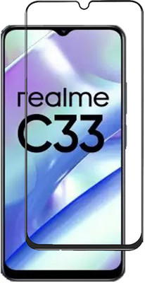 NKCASE Edge To Edge Tempered Glass for Realme C33(Pack of 1)