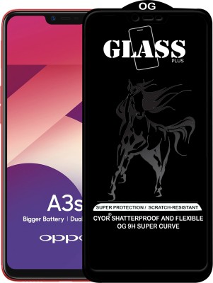 CYOR Edge To Edge Tempered Glass for Oppo A3s(Pack of 1)