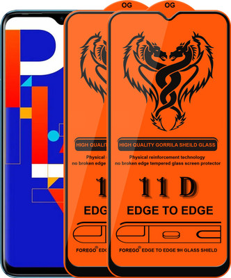 Forego Edge To Edge Tempered Glass for Infinix Hot 10 Play(Pack of 2)