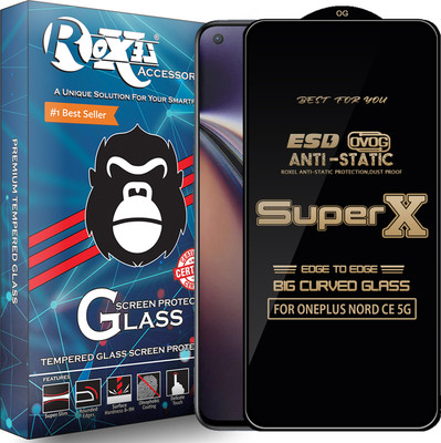 Roxel Edge To Edge Tempered Glass for ONEPLUS NORD CE 5G(Pack of 1)
