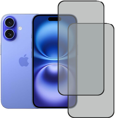 KARTRAY Edge To Edge Tempered Glass for Apple iPhone 16 Plus, Privacy Glass(Pack of 2)