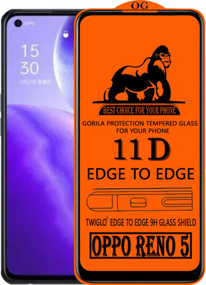 TWIGLO Edge To Edge Tempered Glass for OPPO RENO 5(Pack of 1)
