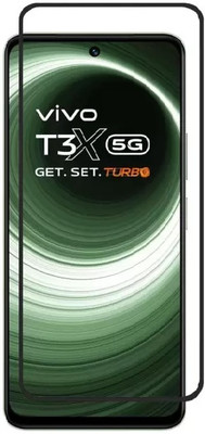 MOBIGENIX Edge To Edge Tempered Glass for vivo T3x 5G(Pack of 1)
