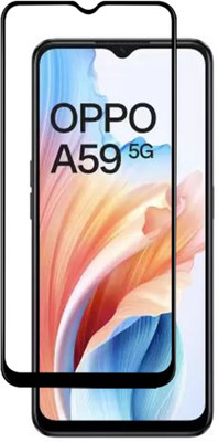 ISAAK Edge To Edge Tempered Glass for OPPO A59 5G, Edge to Edge, 11D Tempered Glass(Pack of 1)