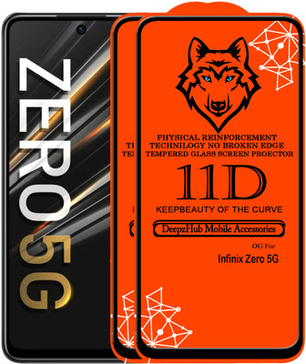 DeepzHub Edge To Edge Tempered Glass for Infinix Zero 5G(Pack of 2)