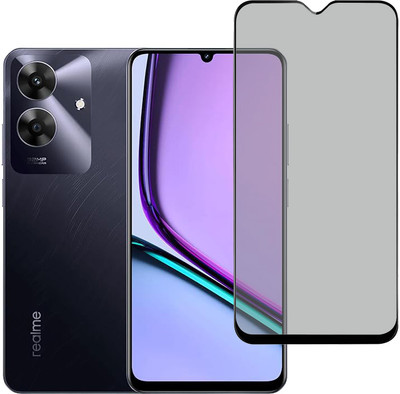 SPRITZEN Edge To Edge Tempered Glass for Realme C61, privacy Glass(Pack of 1)