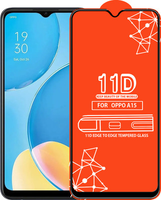 Qyist Edge To Edge Tempered Glass for Oppo A15(Pack of 1)