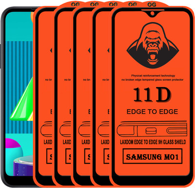 Laxdom Edge To Edge Tempered Glass for SAMSUNG GALAXY M01(Pack of 5)