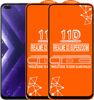 TWIGLO Edge To Edge Tempered Glass for REALME X3 SUPERZOOM(Pack of 2)