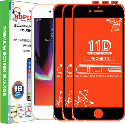 Rofix star Edge To Edge Tempered Glass for APPLE IPHONE 8(Pack of 3)