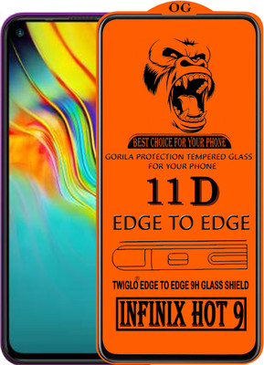 TWIGLO Edge To Edge Tempered Glass for INFINIX HOT 9(Pack of 1)