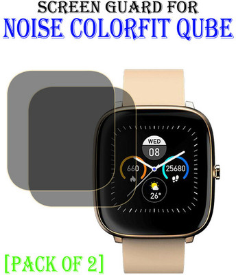 hirdesh Edge To Edge Tempered Glass for Noise ColorFit Qube(Pack of 2)