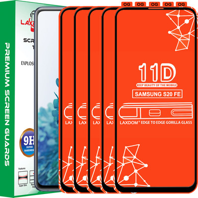 Laxdom Edge To Edge Tempered Glass for SAMSUNG GALAXY S20 FE(Pack of 5)