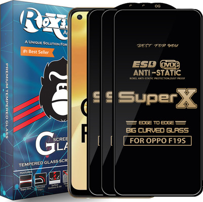 Roxel Edge To Edge Tempered Glass for OPPO F19S(Pack of 3)