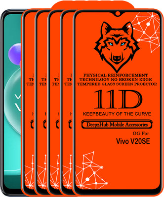 DeepzHub Edge To Edge Tempered Glass for Vivo V20 SE(Pack of 5)