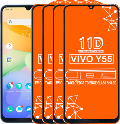 TWIGLO Edge To Edge Tempered Glass for VIVO Y55(Pack of 4)