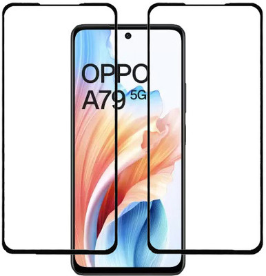 KMPERED Edge To Edge Tempered Glass for Oppo A79 5G(Pack of 2)