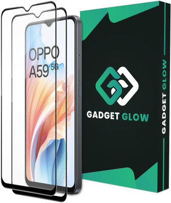 Gadget Glow Edge To Edge Tempered Glass for Oppo A59 5G, Oppo A59, A59 5G(Pack of 2)