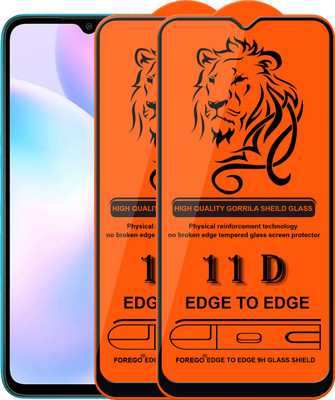 Forego Edge To Edge Tempered Glass for Redmi 9i(Pack of 2)