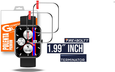 Dasiana Edge To Edge Tempered Glass for FIRE BOLTT TERMINATOR SMARTWATCH(Pack of 2)