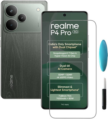 Flipkart SmartBuy Edge To Edge Tempered Glass for realme P4 Pro 5G(Pack of 1)