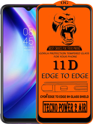 CYOR Edge To Edge Tempered Glass for TECNO POWER 2 AIR(Pack of 1)