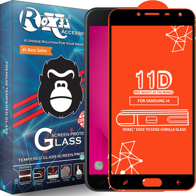 Roxel Edge To Edge Tempered Glass for Samsung Galaxy J4(Pack of 1)
