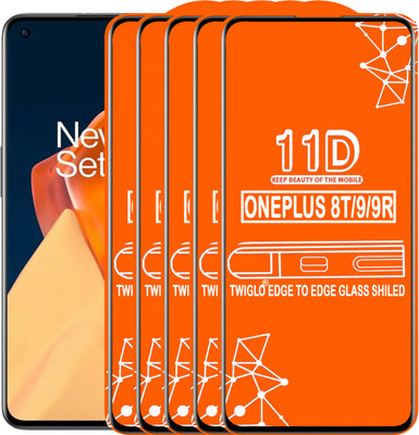 TWIGLO Edge To Edge Tempered Glass for ONEPLUS 9(Pack of 5)